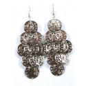 Boucles d'oreilles orientales à sequins argentés