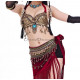 Costume tribal de danse orientale rouge