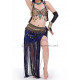 Costume tribal de danse orientale bleu
