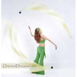 Veil poi de danse orientale vert pistache