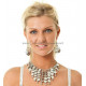 Collier à sequins argentés
