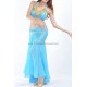 Ensemble de danse orientale top jupe sirène turquoise