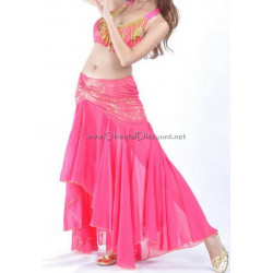 Ensemble de danse orientale top jupe sirène fushia