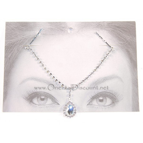 Bijou de front strass argenté