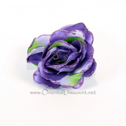 Fleur à cheveux violet pailleté