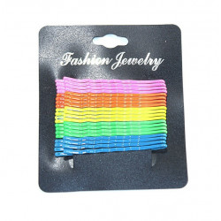 Lot de 20 barrettes épingles invisibles arc en ciel