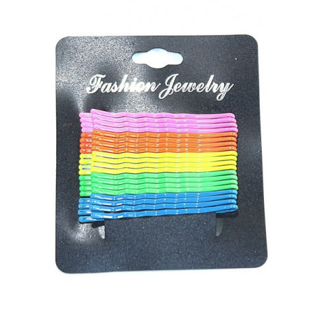 Lot de 20 barrettes épingles invisibles arc en ciel