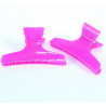 Lot de 2 pinces croco fuschia