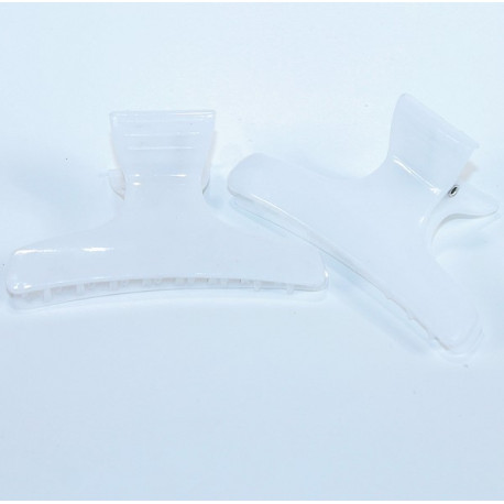 Lot de 2 pinces croco blanc
