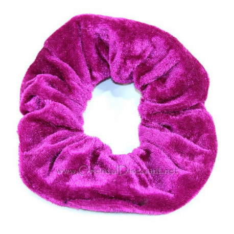 Chouchou velours fuschia
