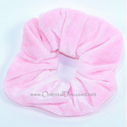 Chouchou velours rose clair