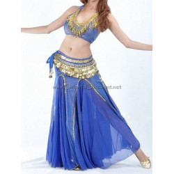Ensemble de danse orientale sirène bleu roy