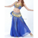 Ensemble de danse orientale sirène bleu roy