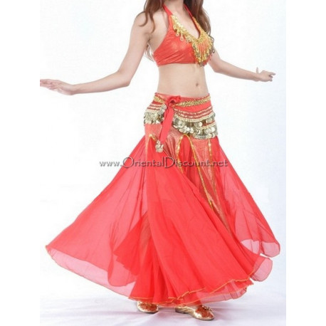 Ensemble de danse orientale sirène rouge