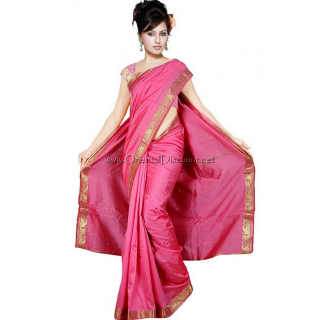 Sari indien de danse Bollywood rose