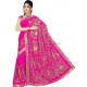 Sari indien de danse Bollywood fuschia et doré