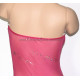 Body de danse orientale sous poitrine fuschia à paillettes