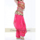 Costume de danse orientale top sarouel fuschia