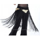 Ceinture de danse orientale à fils et sequins noir
