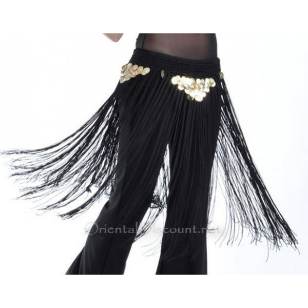 Ceinture de danse orientale velours noir et or - 18,90 €