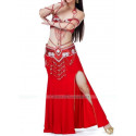 Costume de danse orientale 3 pièces rouge