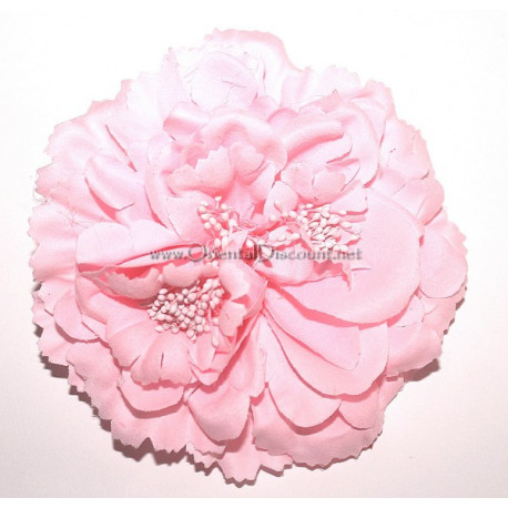 Fleur à cheveux rose clair