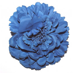 Fleur à cheveux bleu roy