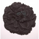 Fleur à cheveux noir