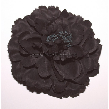 Fleur à cheveux noir