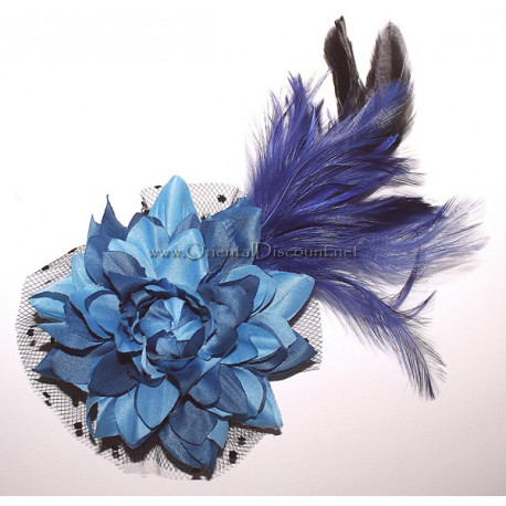 Fleur à cheveux bleu