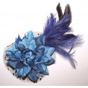 Fleur à cheveux bleu