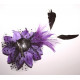 Fleur à cheveux et plumes violet