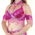 Soutien gorge de danse orientale Bonnet D/E fuschia