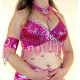 Soutien gorge de danse orientale Bonnet D/E fuschia