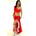 Tenue orientale top jupe rouge