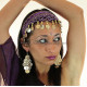Serre tête filet de danse orientale violet foncé