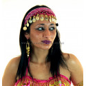 Serre tête filet de danse orientale fuschia