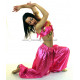 Costume de danse orientale top sarouel satine fuchia