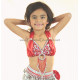 Soutien gorge satin enfant de danse orientale rouge