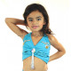 Top de danse orientale enfant turquoise