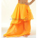 Jupe de danse orientale doublée enfant 10/12 ans orange