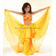 Jupe de danse orientale doublée enfant 10/12 ans orange
