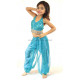 Sarouel enfant de danse orientale turquoise