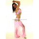 Costume de danse orientale top pantalon rose clair