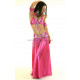 Jupe satin de danse orientale fushia