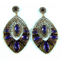 Boucles d'oreilles fantaisie violet
