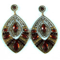 Boucles d'oreilles fantaisie marron