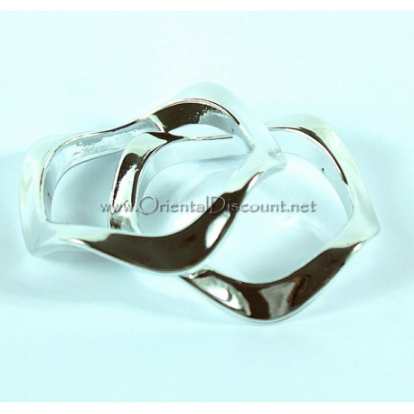 Lot de 2 bracelets enfants couleur argent