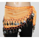 Ceinture enfant de danse orientale orange argent