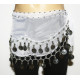 Ceinture enfant de danse orientale blanc argent